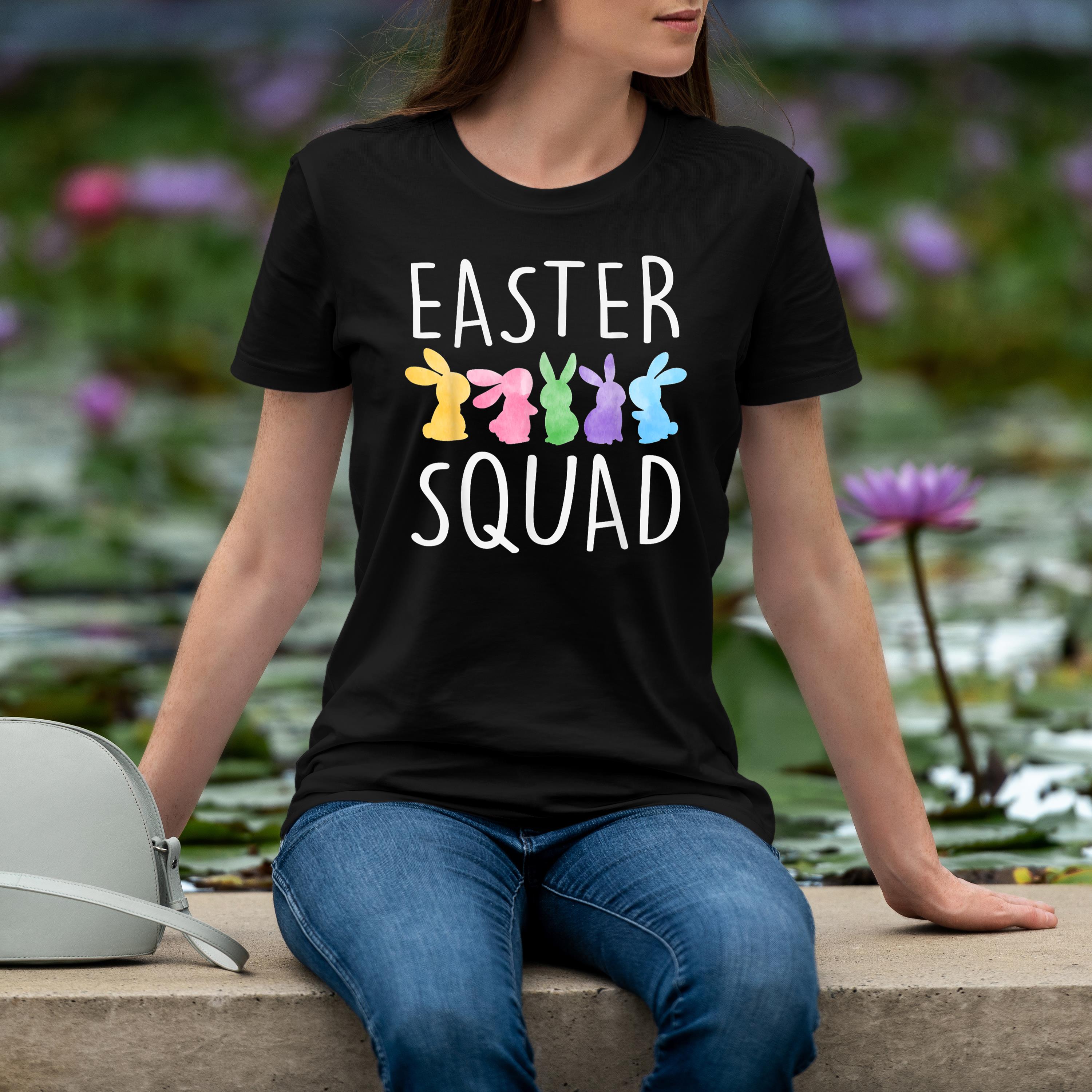 Easter Squad Bunny Rabbit Funny Easter Day Women Girls Shirt 